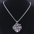 Cross Odin Steel Pendant Nordic Mythology Viking