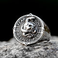 Viking Snake Skull Ring — Stainless Steel Punk