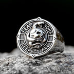 Viking Snake Skull Ring — Stainless Steel Punk
