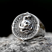 Viking Snake Skull Ring — Stainless Steel Punk