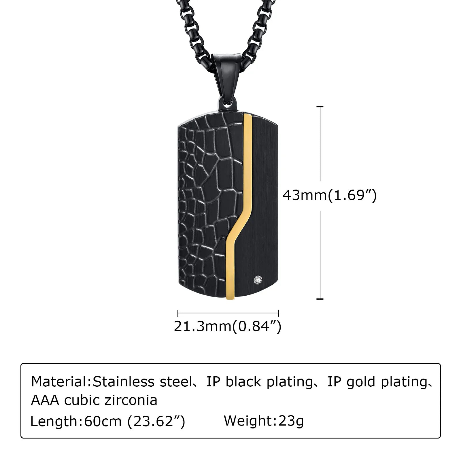 Men's Stylish Dog Tag Pendant Necklace, Stainless Steel Geometric Dog Tag Necklace, Fashion Casual Jewelry Gifts for