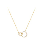 925 Sterling Silver Circle Necklace Personality Charm Geometric Shape Pendant Choker Birthday Gift for Women Exquisite Jewelry