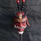 Samurai-Kabuto Helmet Hannya Japanese Oni Car Rear View Mirror Charm Japanese Ghosts Hanging Ornament Personalized Pendant
