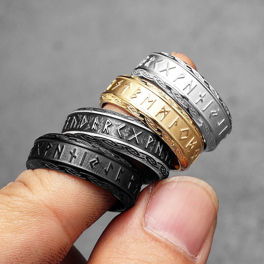 Viking Rune Ring — Stainless Steel