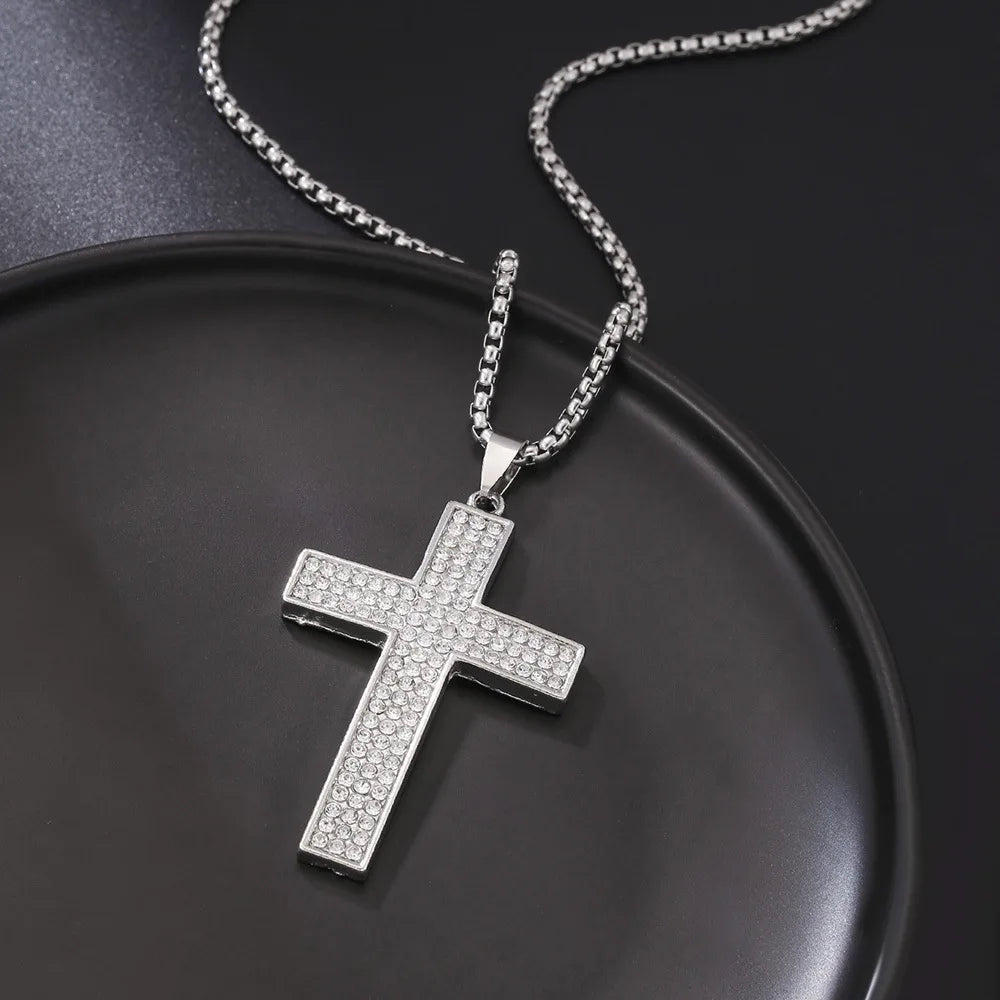 Cross Steel Pendant European American Individuality