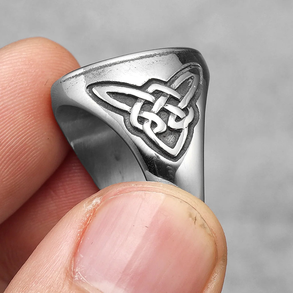 Celtic Knot Tree Ring — Stainless Steel