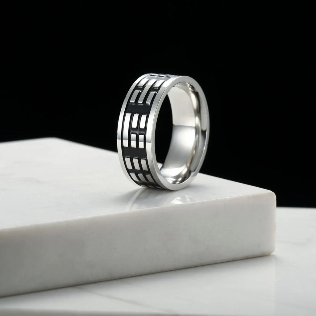 My Shape Chinese Tai Chi Yin Yang Rings for Men The Eight Trigrams Stainless Steel Ring Vintage Jewelry Amulet anillos