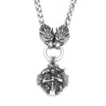 Wolf Odin Steel Pendant Vintage 316L Viking Warrior