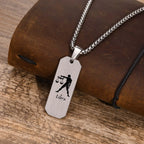 Zodiac Bar Pendant Necklace — Stainless Steel
