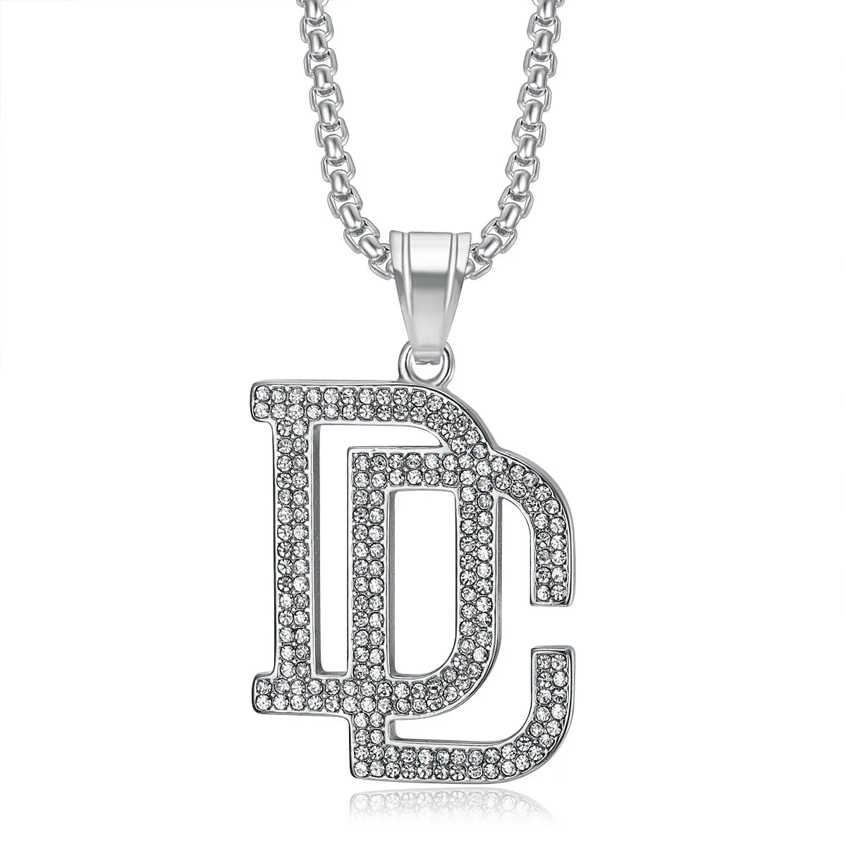 2026 New Fashion Men's Stainless Steel Zircon Dream Catcher Pendant Necklace, Hip Hop Punk Party Fashion Jewelry