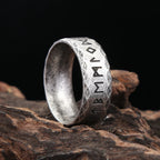 Odin Steel Ring Vintage Viking Letter Rune Nordic