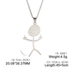 Middle Finger Pendant Necklace — Stainless Steel