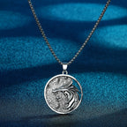 Witcher Geralt Wolf Medallion Pendant — Silver