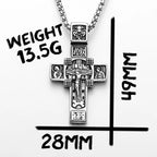 Jesus Cross Pendant Necklace — Stainless Steel