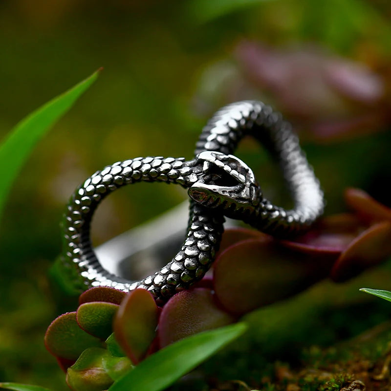 Beier 316L Stainless steel Animal Unique Cools snake men and women ring fashion high quality gift BR8-703