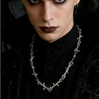 Gothic Barbed Wire Pendant Necklace