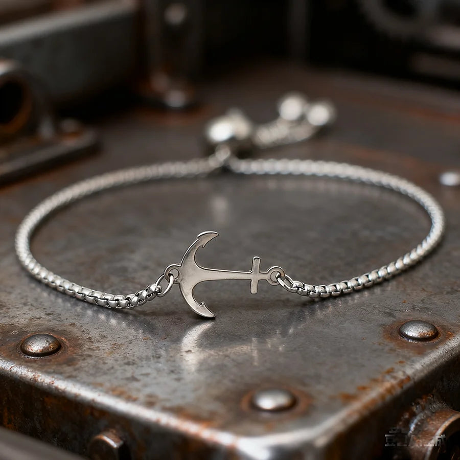 Peace Symbol & Anchor Bracelet — 3 Styles, Stainless Steel
