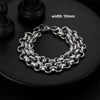 2022 New Trendy 316L Stainless Steel Base Chain Bracelet for Men Women Link Cuban Byzantine Coffee Beans Pig Nose Jewelry Gift