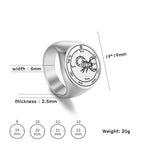 First Pentacle Key of Solomon Ring — Stainless Steel