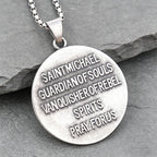 Archangel Wing Cross Stainless Steel Pendant Necklace
