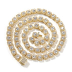 24K Gold Iced Out Rock Candy Necklace 7mm