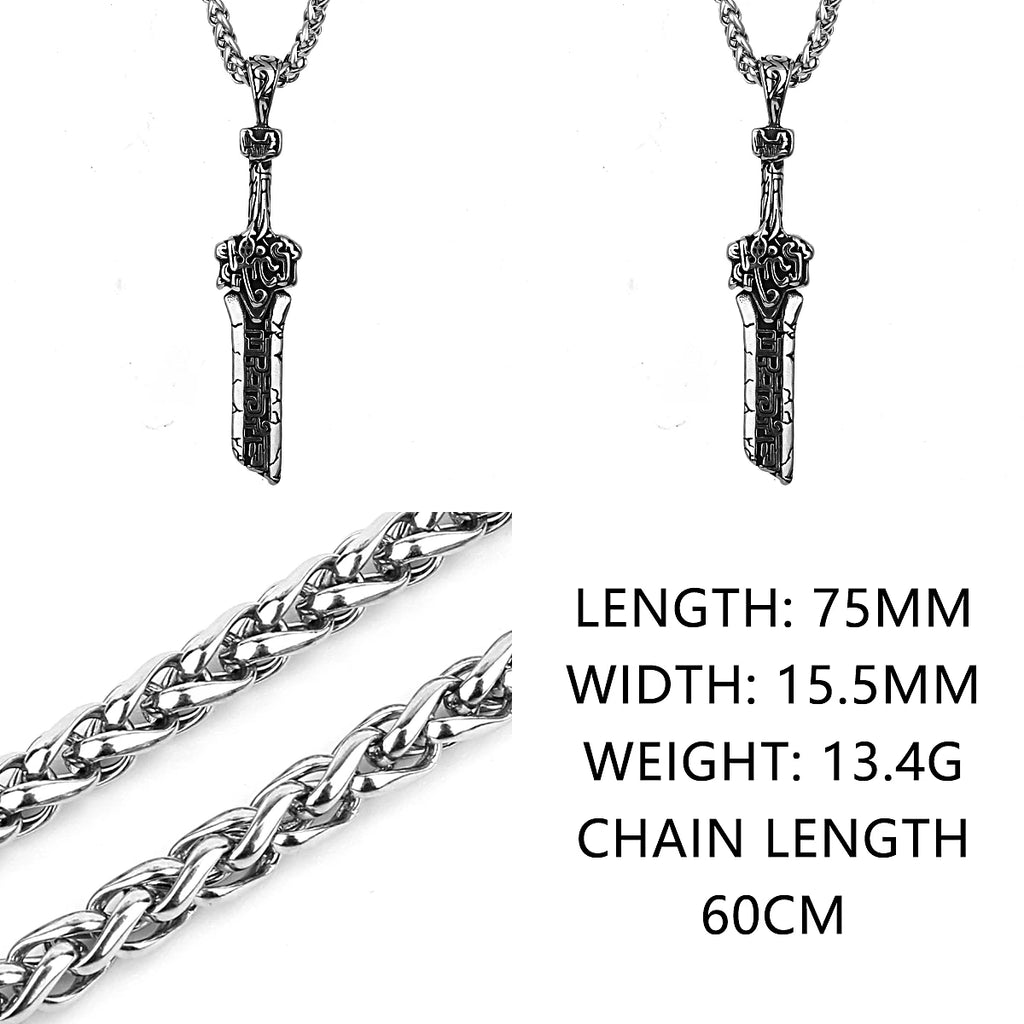 Viking Rune Stainless Steel Pendant Necklace