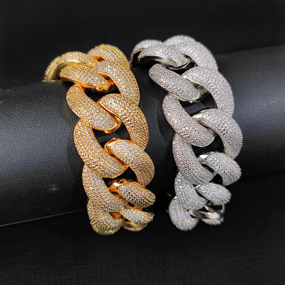 Iced Out Cuban Necklace Stainless Steel 25MM