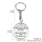 Angel Seal Pendant Keyring — Stainless Steel