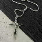 Vintage Punk Cross Pendant Necklace, Versatile Fit for Men