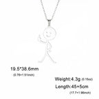 Middle Finger Pendant Necklace — Stainless Steel