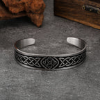 Viking Rune Open Bracelet — Stainless Steel