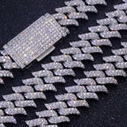 Iced Out Spiked Chain Necklace Stainless Steel