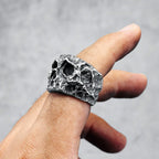 Broken Skull Cranium Ring — Stainless Steel