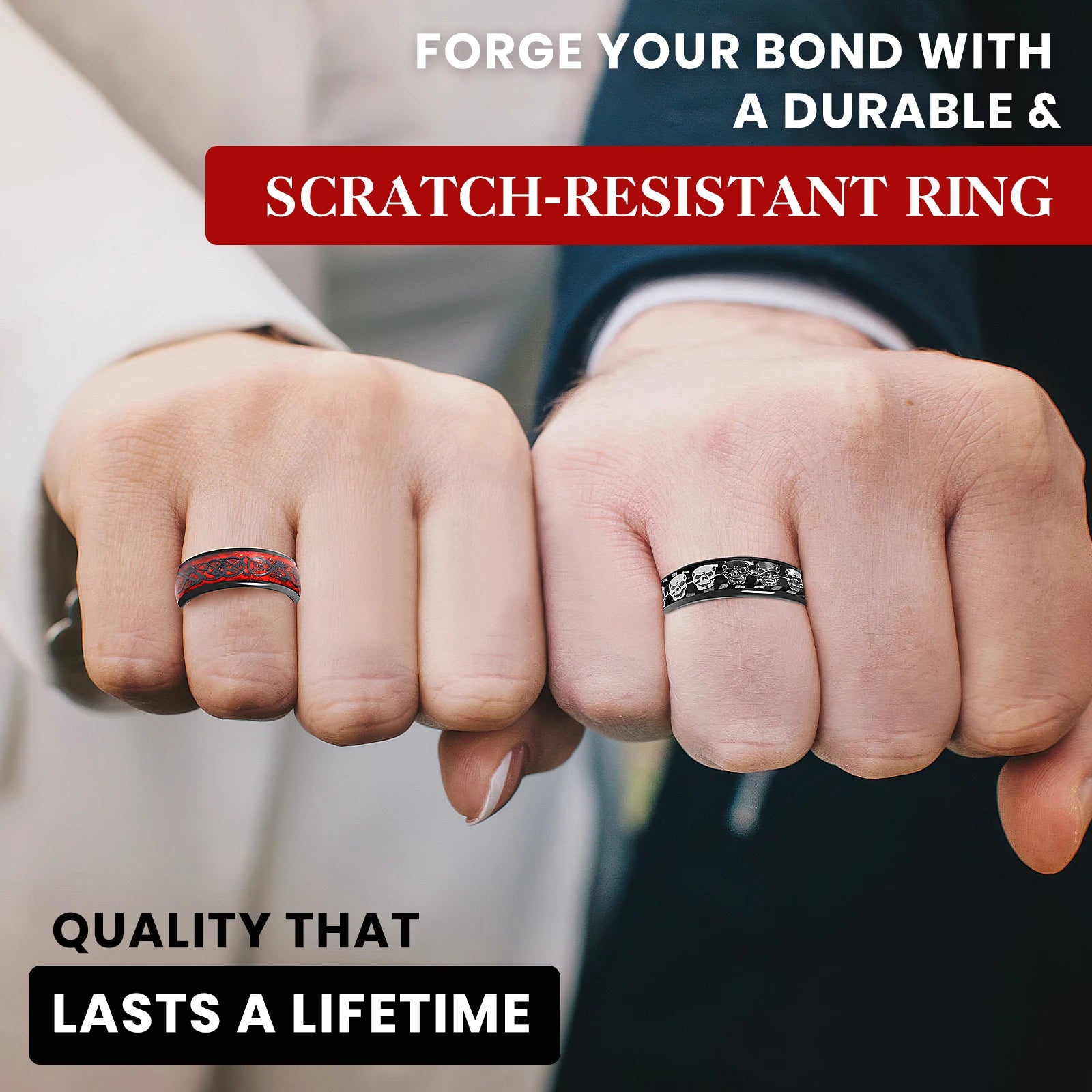 Fashion Dragon Pattern Metal Band 7MM T5577 Chip Ceramic Finger Ring or CUID Chip Skull Carbon Fiber Band Epoxy Ring for Replica