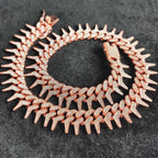 20mm Gothic Thorns Flash Full Rhinestone Miami Cuban Chain Luxury Fashion Men's Necklace For Women Hip Hop Cool