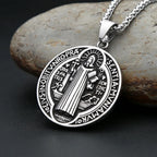 Saint Benedict Steel Pendant Vintage 316L Exorcism