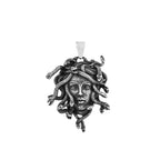 Gothic Unique Medusa Necklace for Men Women Punk Vintage Stainless Steel Snake Pendant Fashion Amulet Jewelry Gifts