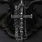 Vintage Punk Skull Necklace for Men Women 316L Stainless Steel Necklaces Men's chain Fashion Male Kiss Jewelry OSDZ201