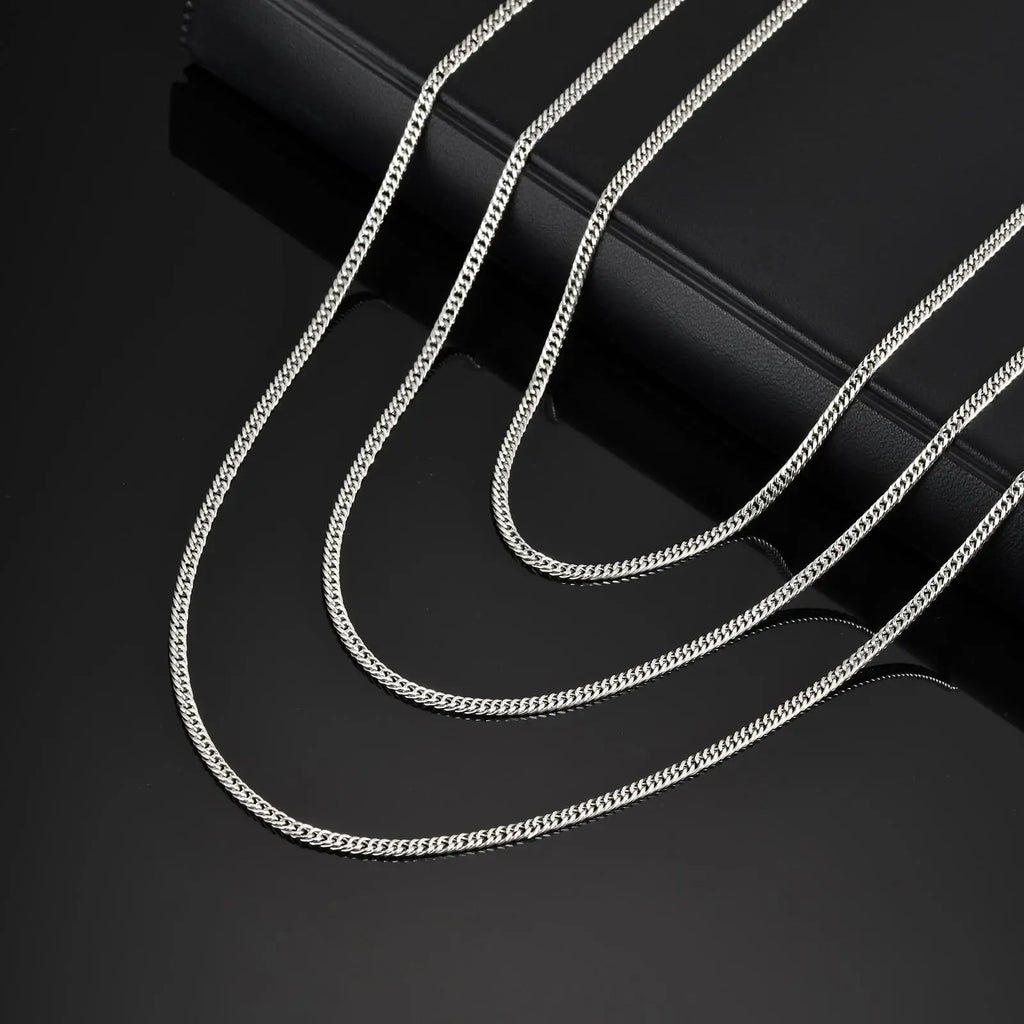 Vnox Cuban Chain Necklace for Men 45cm 60cm 70cm Length Option Vintage Metal Collar Punk Stainless Steel Curb Link Chain Chokers