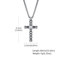 Cross Box Chain Pendant — Silver Stainless
