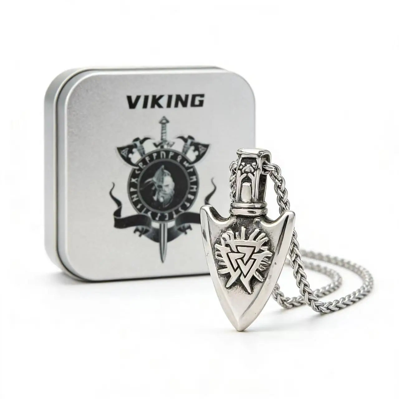 Odin Steel Pendant Viking Style Nordic Odin's