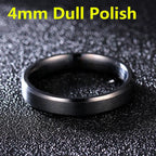 4-8mm Dull Polish Silver Color Titanium Ring For Men and Women Personalized Ring Customize Engraved