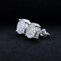 Iced Out Stud Earrings — 925 Silver