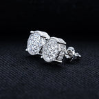 Iced Out Stud Earrings — 925 Silver