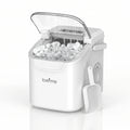 LOEFME 12kg/24h Portable Mini Ice Maker Machine 6 Mins/8pcs 2 Sizes Ice Cubes Home Desktop Ice Maker with Scoop and Ice