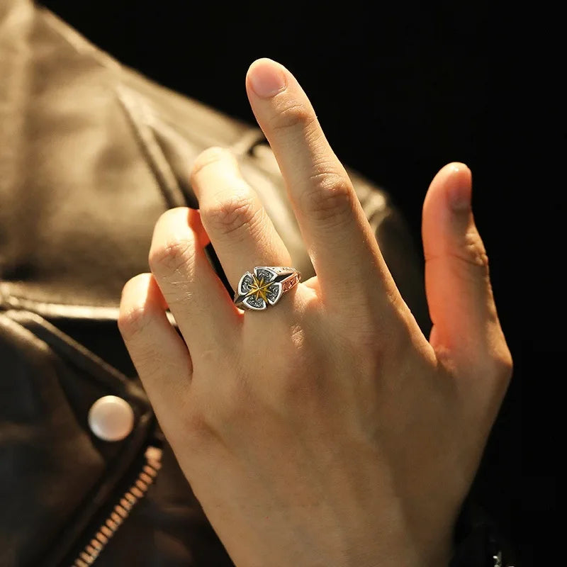 New Polaris Vintage Retro Star Ring for Men Adjustable Minimalist Tail Knuckle Hipster Jewelry Gift Idea Jewelry