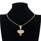Gold Elephant Pendant Necklace Statement