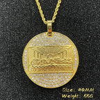 Last Supper Pendant Necklace — Big Jesus Rhinestone, Gold-Tone