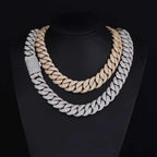 ESKEEM Customized Heavy Cuban Chain 22mm 5Rows Iced Out Cubic Cuban Link Chain Hiphop Necklace Bracelet Set Gift