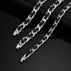 Cuban Black Leather Chain Bracelet — Stainless Steel